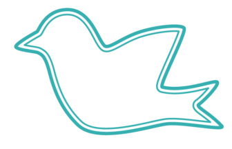 トリ形フレーム（青い鳥の二重線枠）