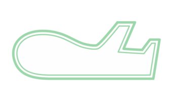 飛行機形フレーム（二重線枠）