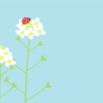 二十四節気の啓蟄（ナズナとナナホシテントウ）