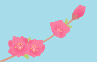 七十二候の桃始笑（モモの花）