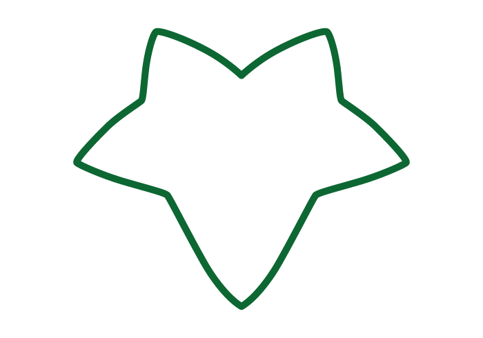 アイビー形フレーム（シンプル線枠）