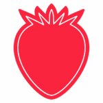 イチゴ形フレーム（塗りつぶし枠）