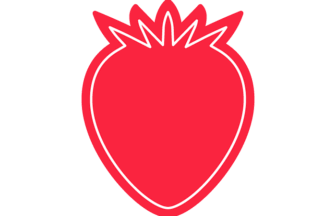 イチゴ形フレーム（塗りつぶし枠）