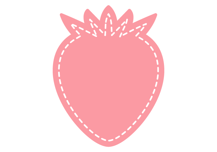 イチゴ形フレーム（塗りつぶし枠）