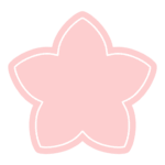 クリスマスローズ形フレーム（塗りつぶし枠）