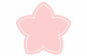 クリスマスローズ形フレーム（塗りつぶし枠）