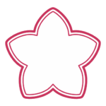 クリスマスローズ形フレーム（二重線枠）