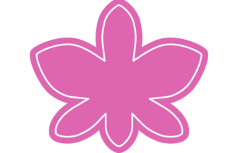 デンファレ形フレーム（塗りつぶし枠）