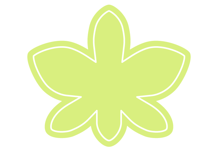 デンファレ形フレーム（塗りつぶし枠）