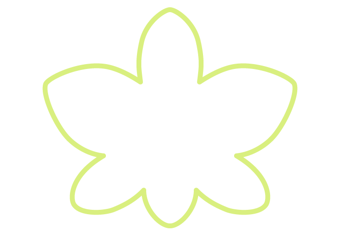 デンファレ形フレーム（シンプル線枠）