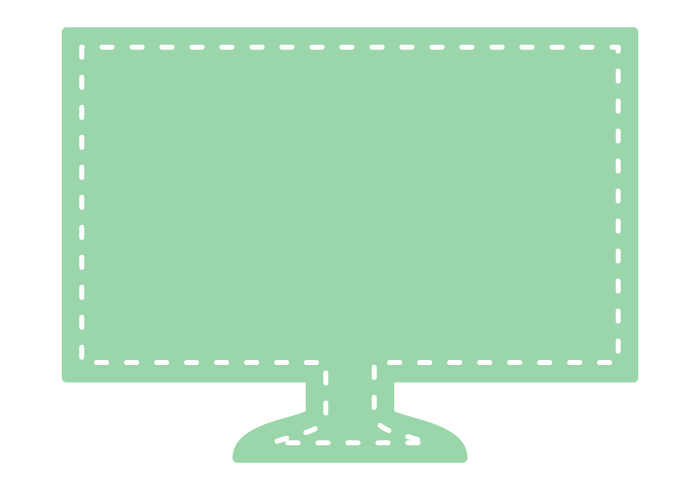 パソコン形フレーム（塗りつぶし枠）