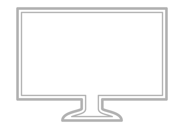 パソコン形フレーム（二重線枠）