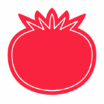 トマト形フレーム（塗りつぶし枠）