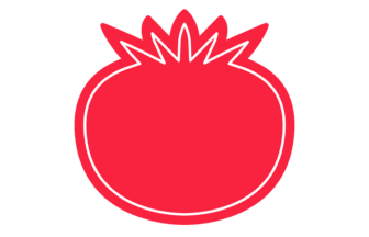 トマト形フレーム（塗りつぶし枠）