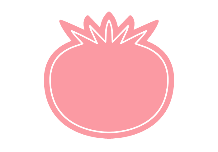 トマト形フレーム（塗りつぶし枠）