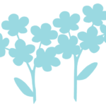 シルエットデザイン（ワスレナグサ）