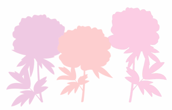 シルエットデザイン（ボタンの花）