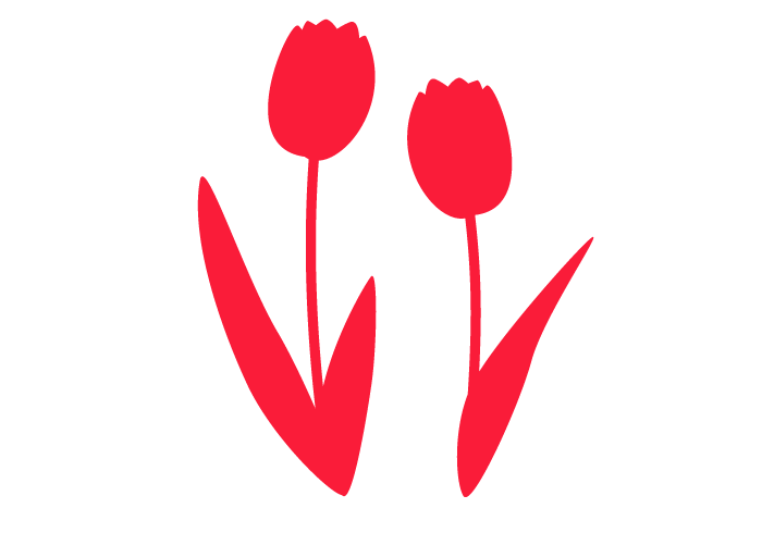 シルエットデザイン（チューリップ）