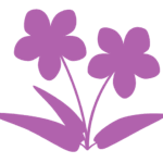 シルエットデザイン（スミレ）