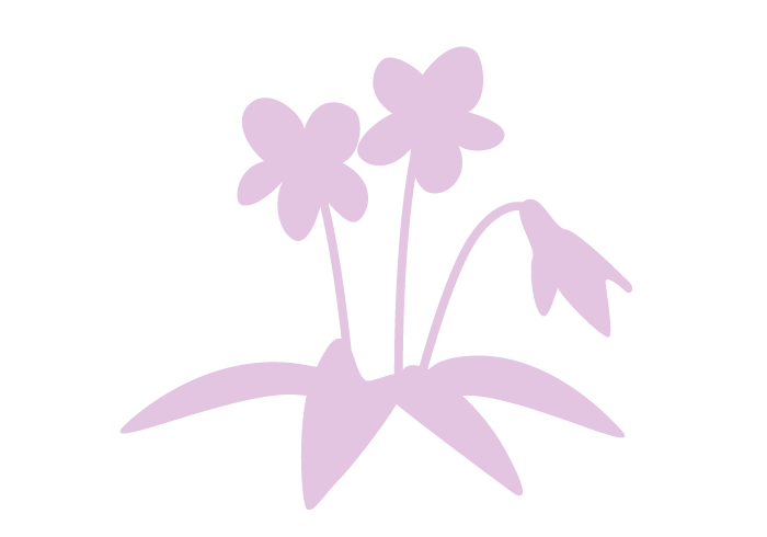 シルエットデザイン（スミレ）