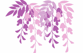 シルエットデザイン（フジの花）