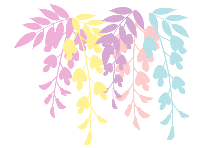 シルエットデザイン（フジの花）