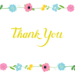 寄せ書き（横書き：春の花）