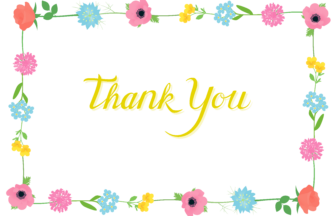 寄せ書き（横書き：春の花）