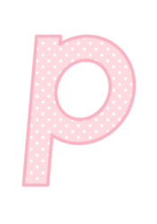 アルファベット「p」