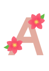 アルファベット「A」