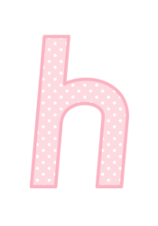 アルファベット「h」
