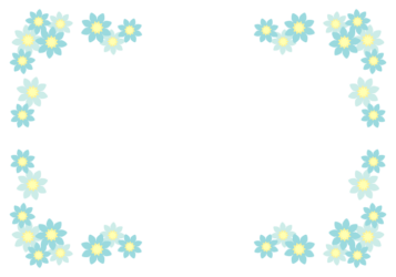 花柄の四角形フレーム