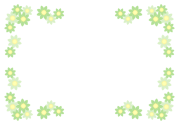 花柄の四角形フレーム