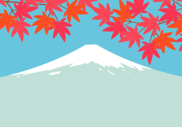 紅葉の富士山