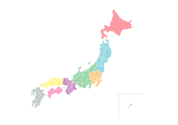 日本地図（8地方区分）