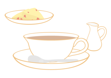 紅茶（ミルクティー）とスコーン