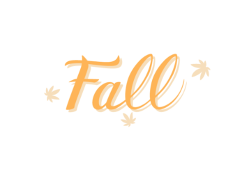 「Fall（秋）」のカリグラフィー文字