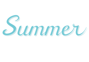 「Summer（夏）」のカリグラフィー文字