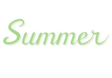 「Summer（夏）」のカリグラフィー文字