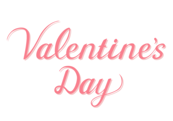 「Valentine's Day（バレンタインデー）」のカリグラフィー文字