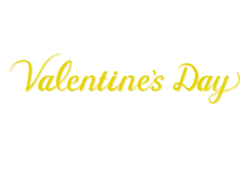 「Valentine's Day（バレンタインデー）」のカリグラフィー文字