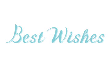 「Best Wishes」のカリグラフィー文字