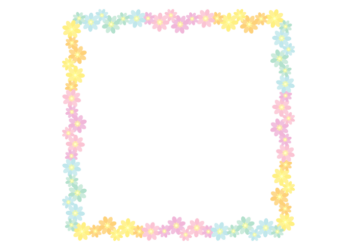 花の四角形フレーム
