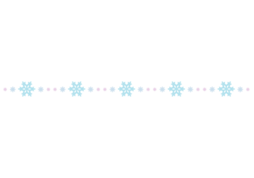 雪の結晶の飾り罫線