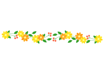 花の飾り罫線
