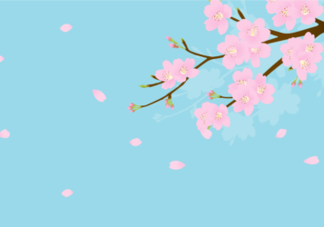 お花見（桜吹雪）