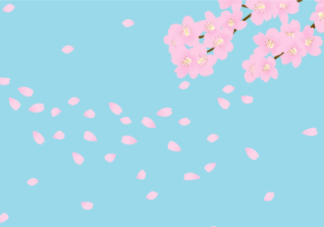 お花見（桜吹雪）