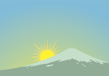 富士山の朝日（日の出）