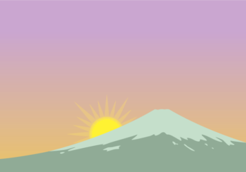 富士山の朝日（日の出）