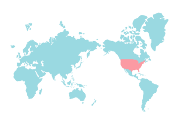 世界地図（アメリカ合衆国）